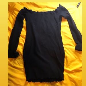 Black off the shoulder dress